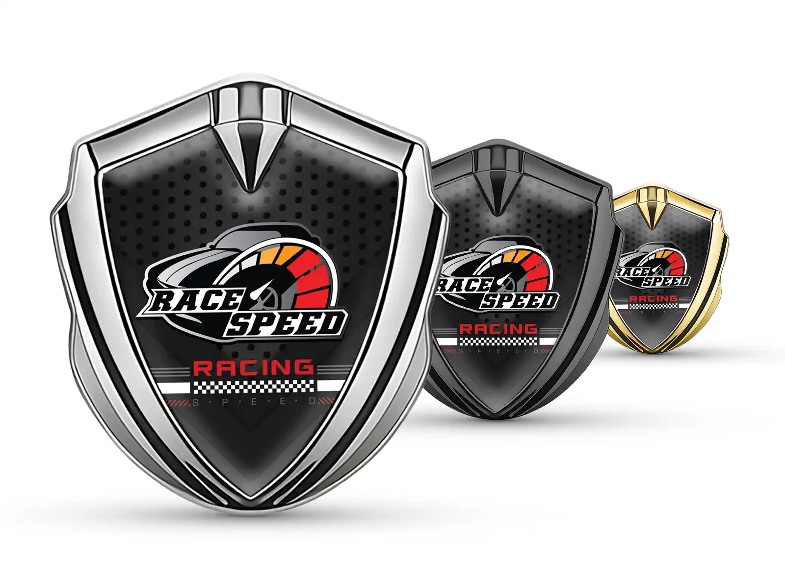 Domed Emblem Badge Minimal Style Universal